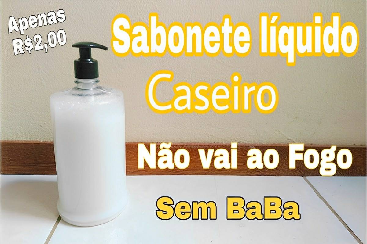 Gastei 2 reais e fiz 1 litro de sabonete líquido caseiro bem cremoso e perfumado