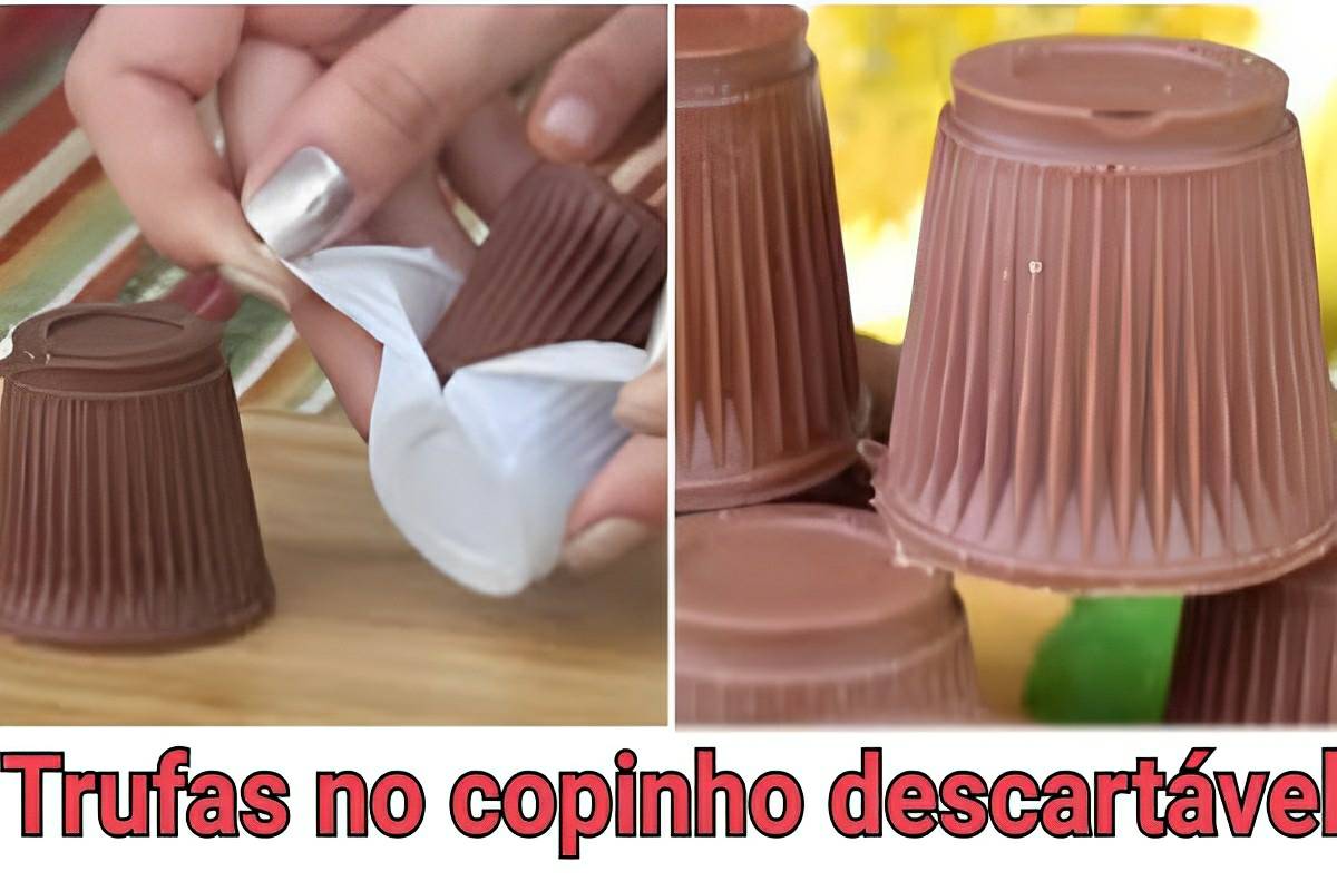 Trufa caseira no copinho descartável a forma mais fácil e econômica de fazer trufas para a Páscoa