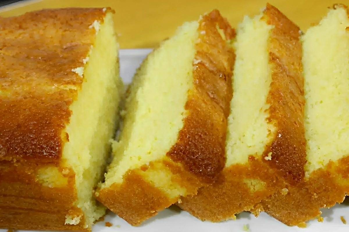 Bolo de laranja tipo Pullman simples e perfeito para o lanche ou café