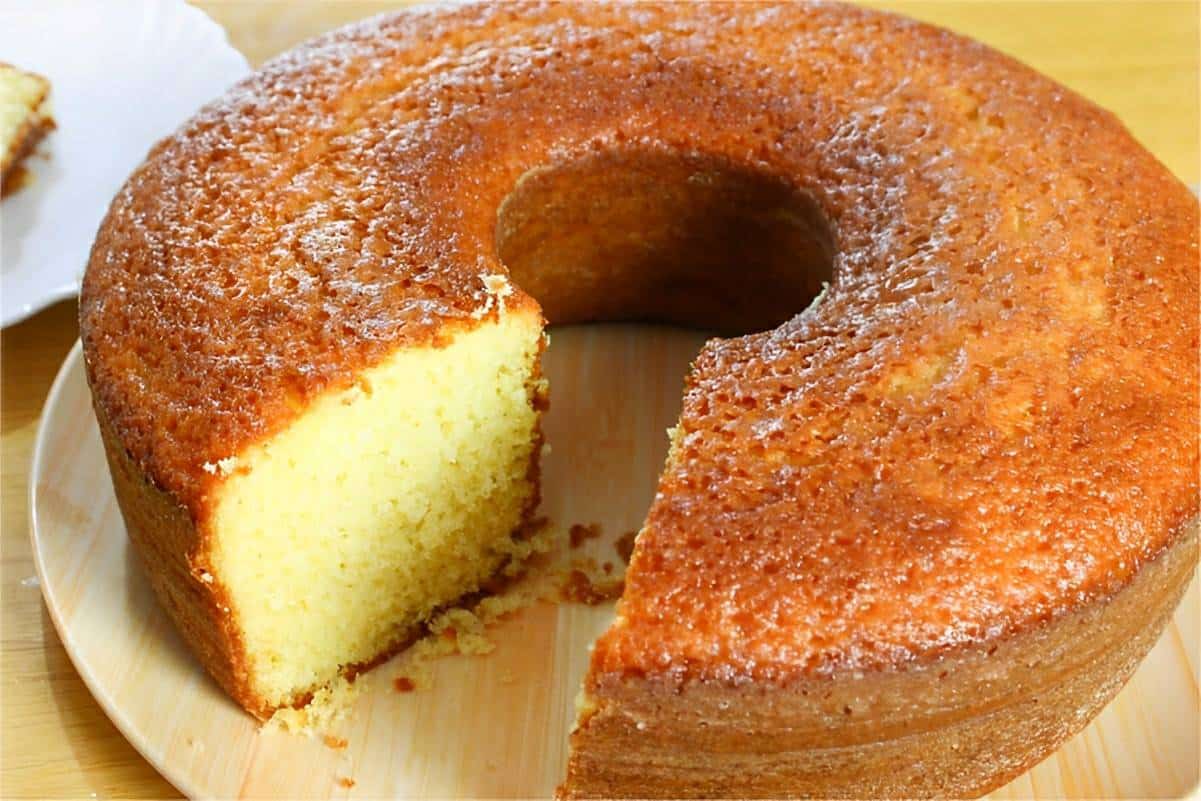 Bolo de laranja batido à mão a massa fica tão fofinha que desmancha na boca