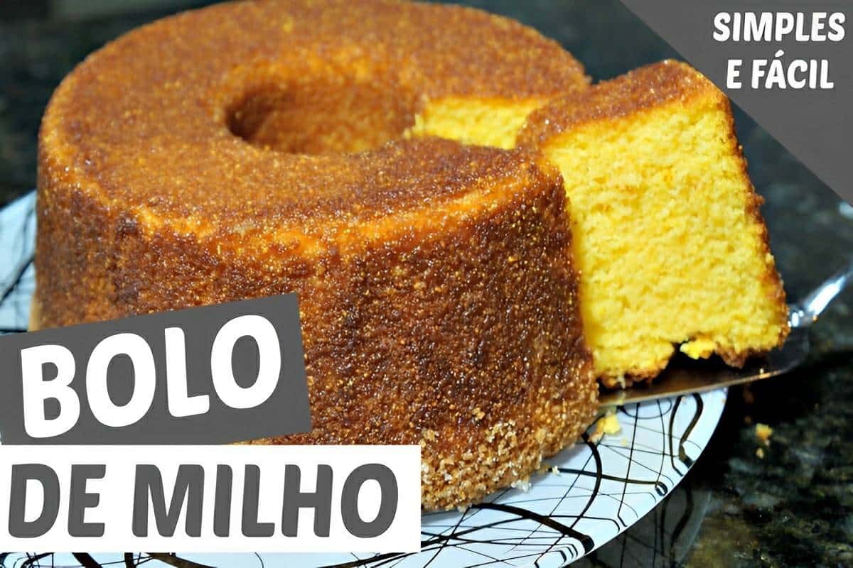Bolo de milho com milho de latinha e flocão delicioso e muito fácil de preparar