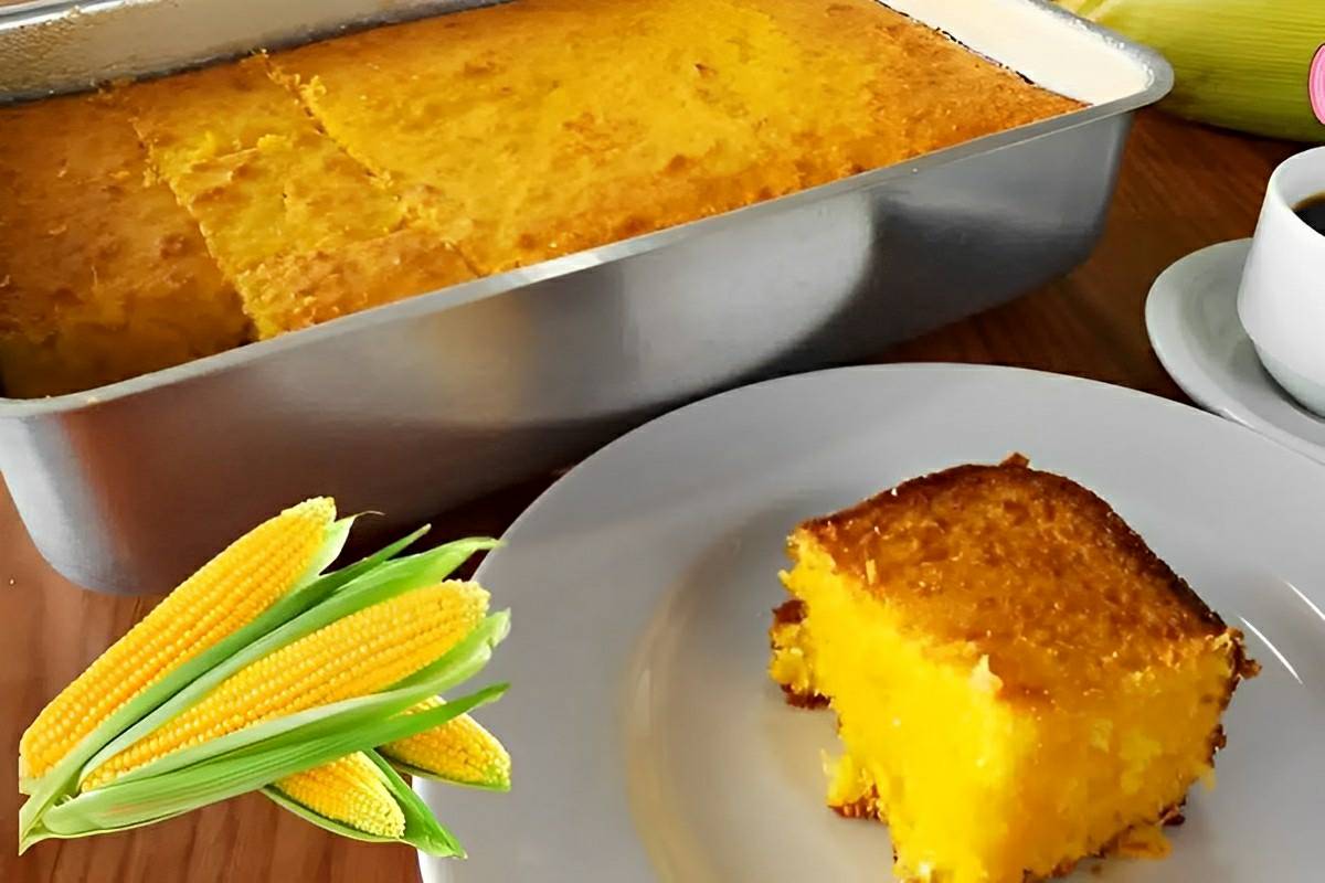 Bolo de milho original receita da fazenda simples e deliciosa para fazer em casa