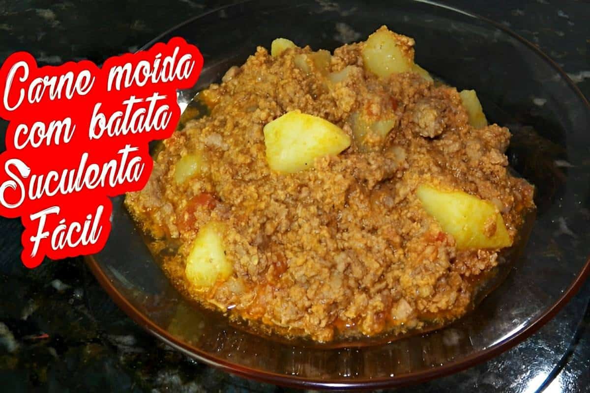 Carne moída com batata bem suculenta e saborosa perfeita para servir no almoço ou jantar