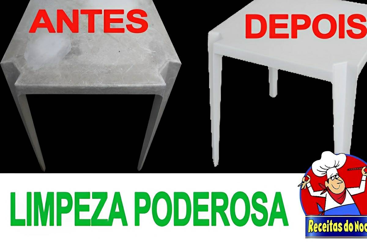 Como limpar mesas e cadeiras de plástico e deixá-las como novas usando apenas 3 ingredientes