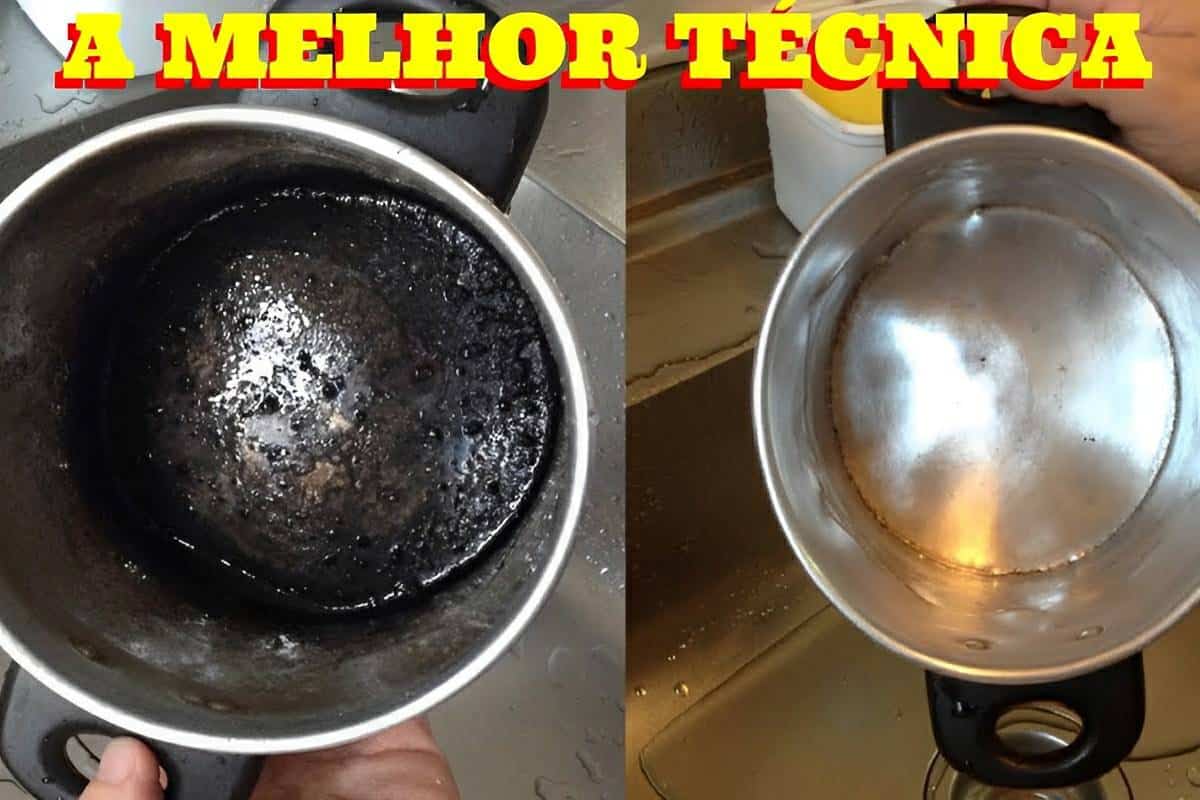 Como limpar panela queimada usando ingredientes simples que você tem em casa