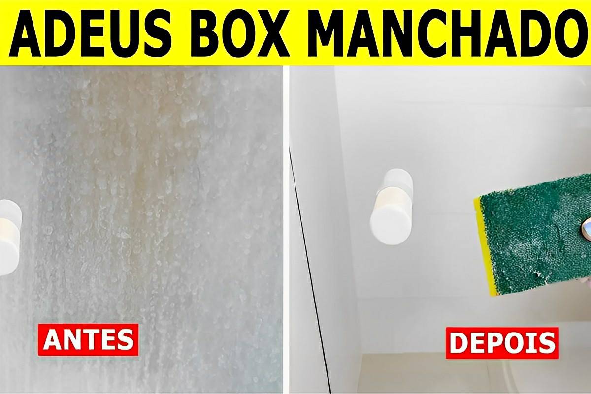 Como tirar manchas do box do banheiro com 3 ingredientes simples que você tem no armário