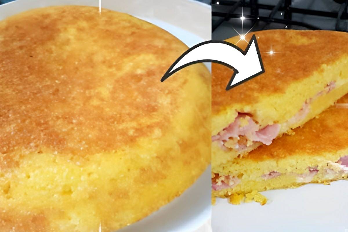 Cuscuz de frigideira recheado fácil de fazer e perfeito para servir no lanche ou jantar