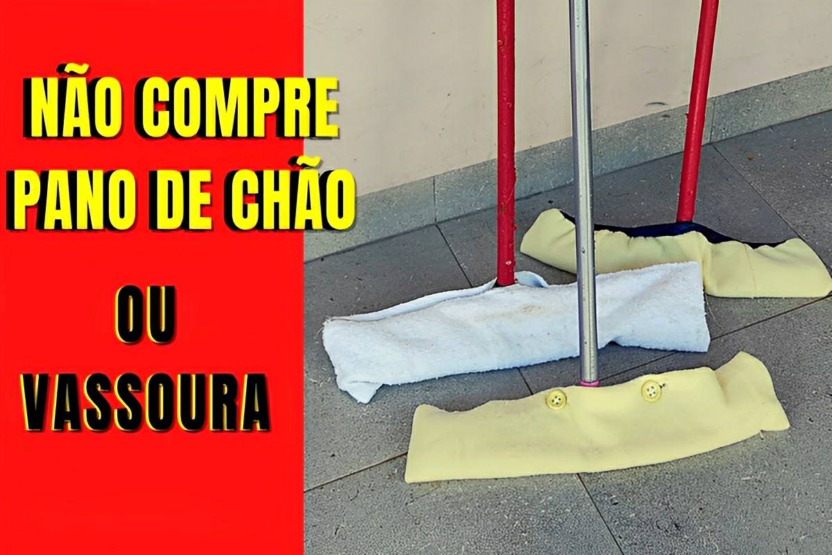 Truque caseiro para fazer um mop (esfregão) gastando menos de 5 reais