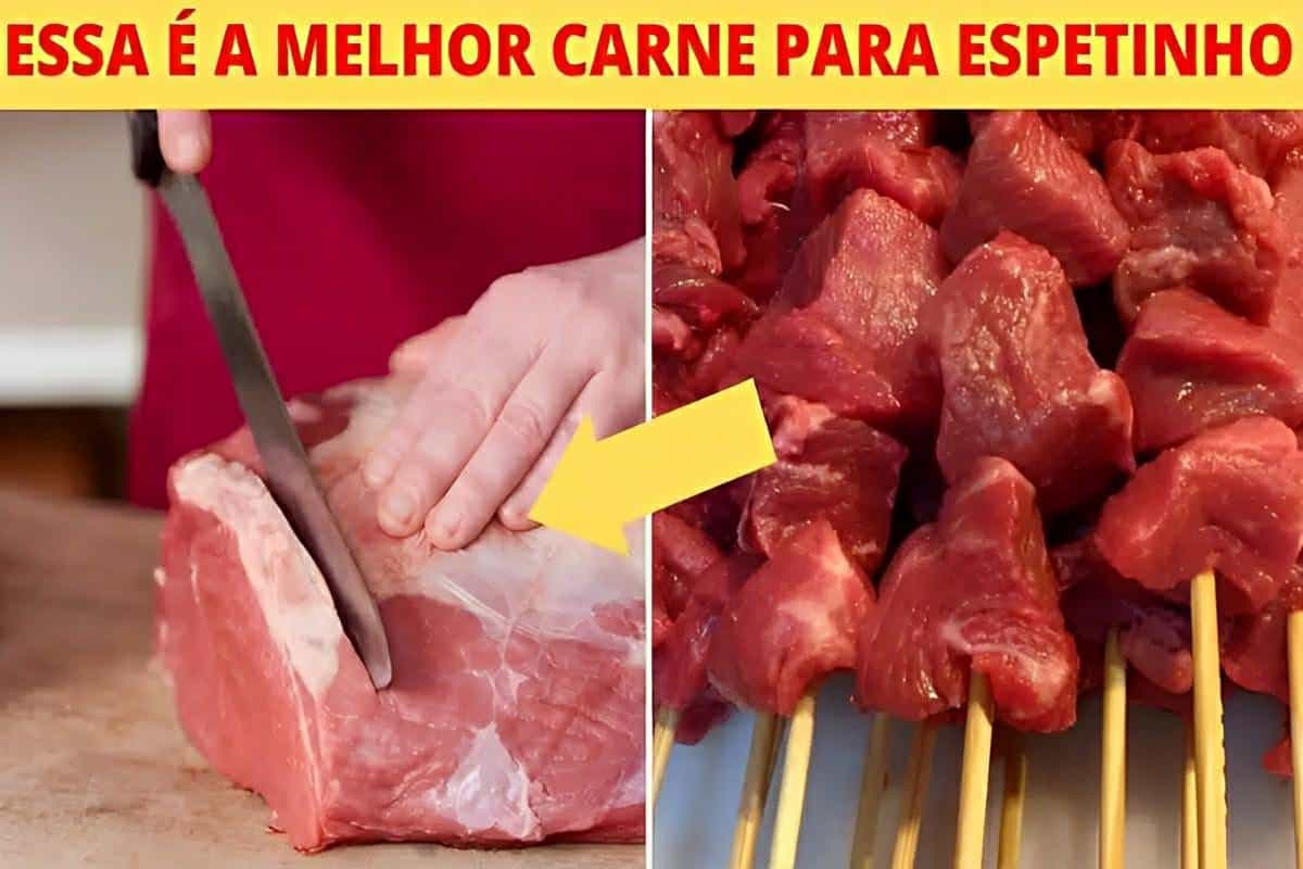 Espetinho de carne delicioso e macio perfeito para fazer e vender ou servir no churrasco da família