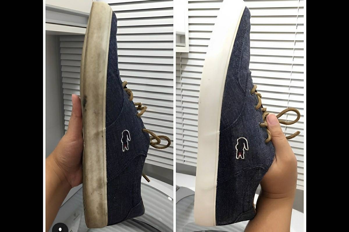 Misturinha caseira para limpar a parte branca dos tênis e chinelos havaianas com apenas 3 ingredientes