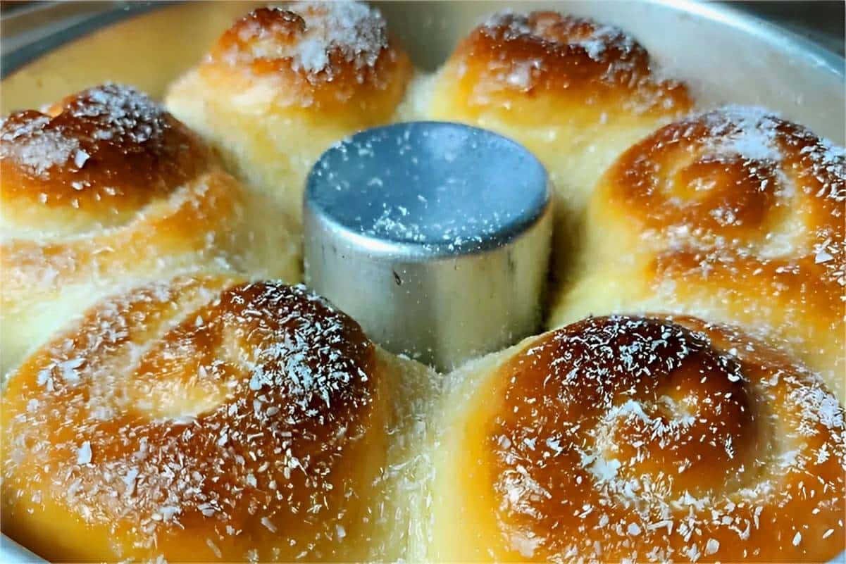 Pão doce caseiro feito com apenas 3 ingredientes aprendi com o dono da padaria