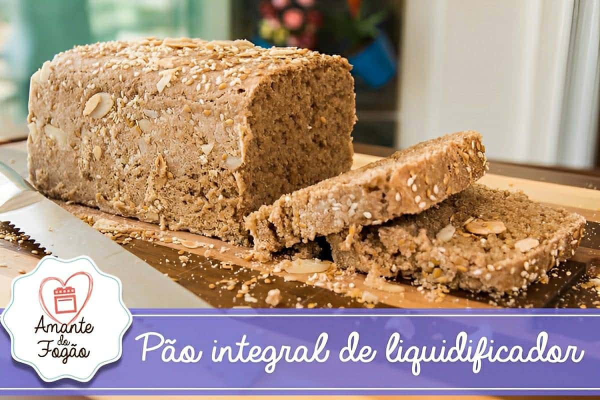 Pão integral caseiro de liquidificador simples e rápido basta bater os ingredientes e levar para assar