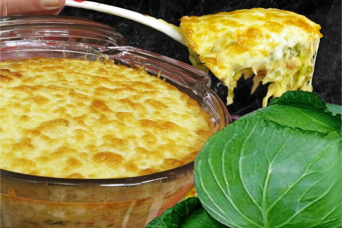 Repolho de rico um prato saudável gratinado no forno de preparo bem fácil e fica uma delícia