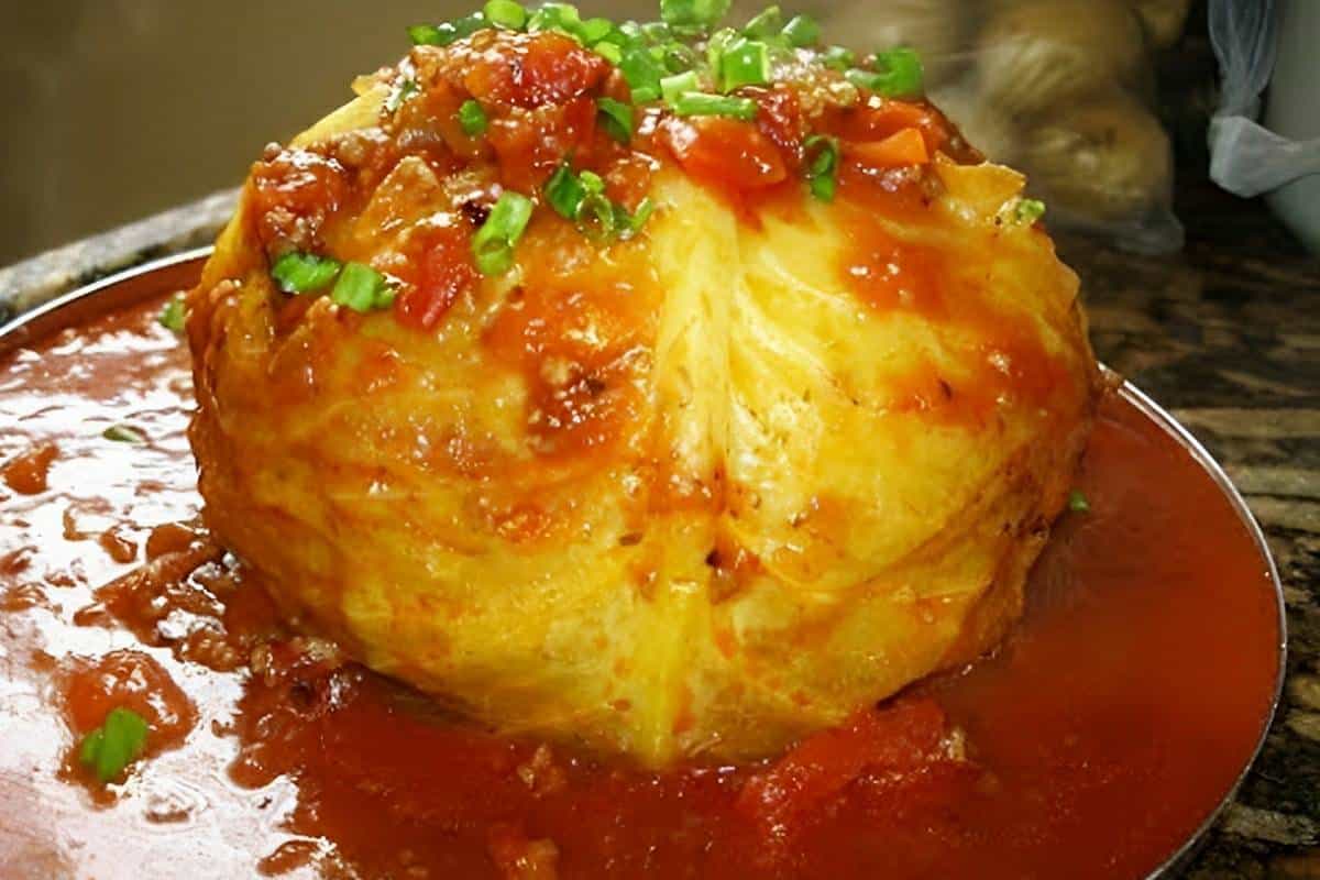 Repolho recheado ao molho uma receita simples e barata para variar o cardápio do dia a dia