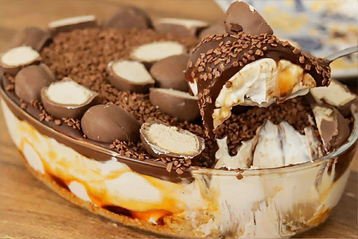 Sobremesa de bombom que não vai ao fogo muito simples e fácil perfeita pro fim de semana