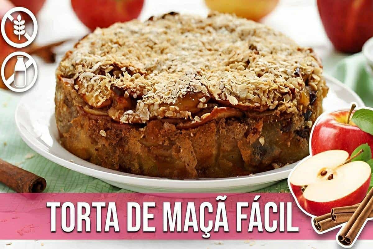 Torta de maçã sem farinha muito fácil de fazer é só fazer camadas dos ingredientes e levar ao forno
