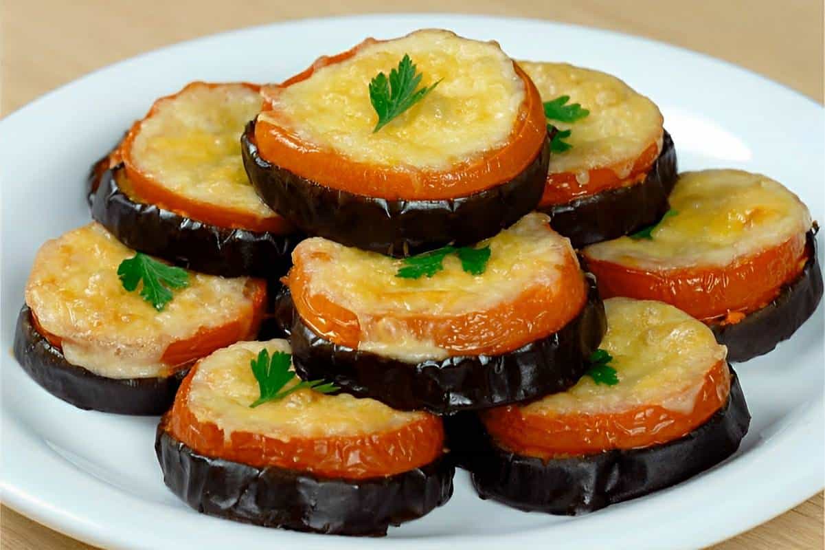Berinjela no forno diferente uma entrada deliciosa saudável e fácil de preparar