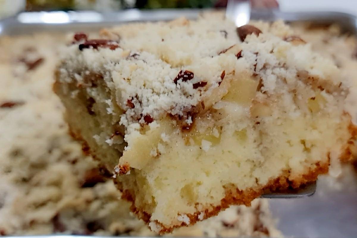 Bolo de maçã com amêndoas e canela você nunca provou nada igual