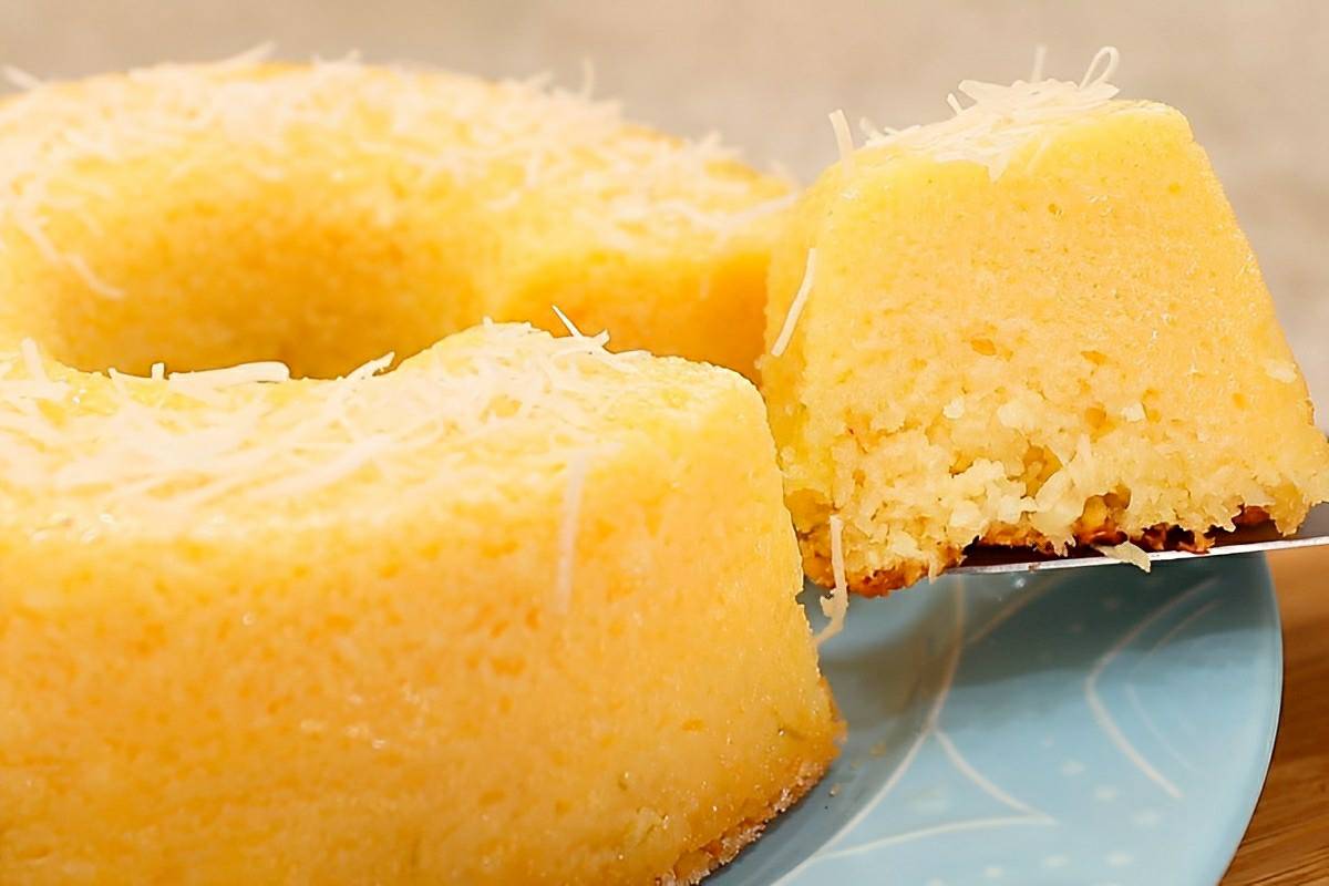 Bolo milagre um bolo que fica pronto em 10 minutos e já sai recheado do forno