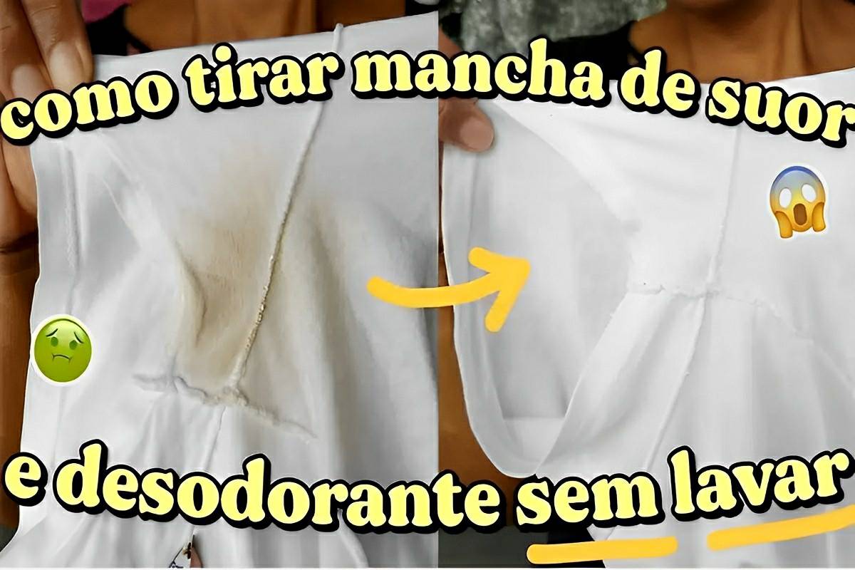 Como tirar manchas de desodorante e cheiro de suor de blusas e camisetas sem precisar lavar