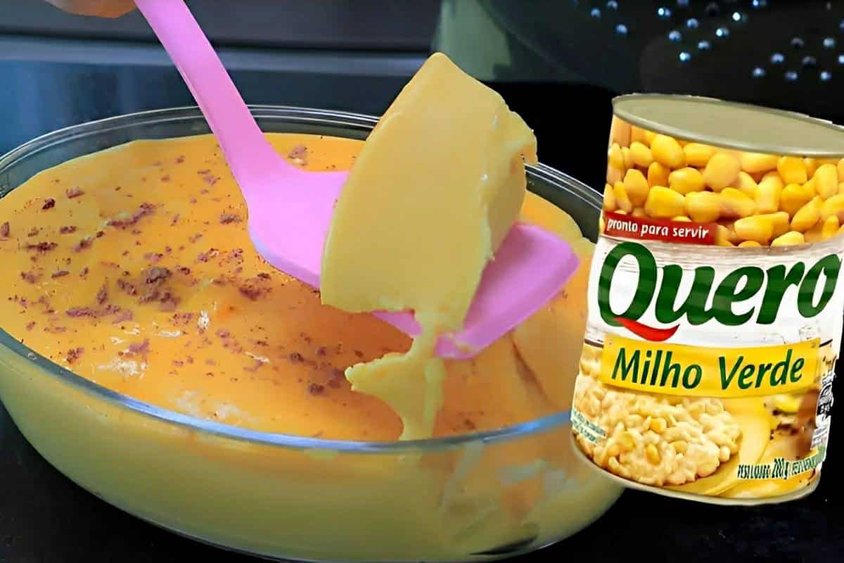 Curau de milho de latinha de liquidificador simples e fácil para qualquer dia da semana