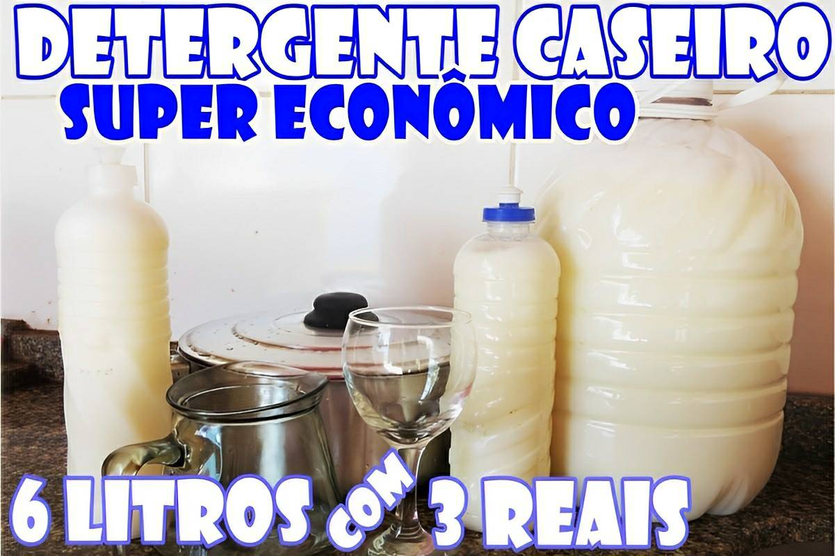 Gastei 5 reais e fiz 6 litros de detergente caseiro da melhor qualidade