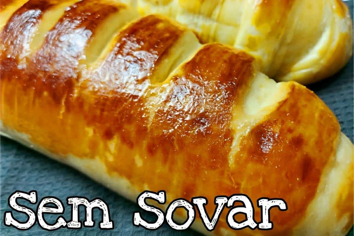 Pão caseiro que não precisa sovar super fofinho e feito com ingredientes que você tem em casa