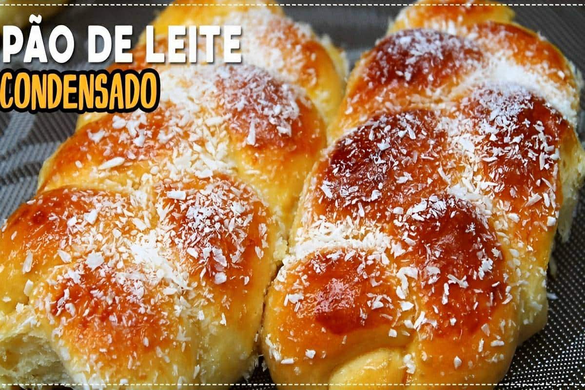 Pão de leite condensado com coco muito fofinho e delicioso perfeito para o lanche ou café