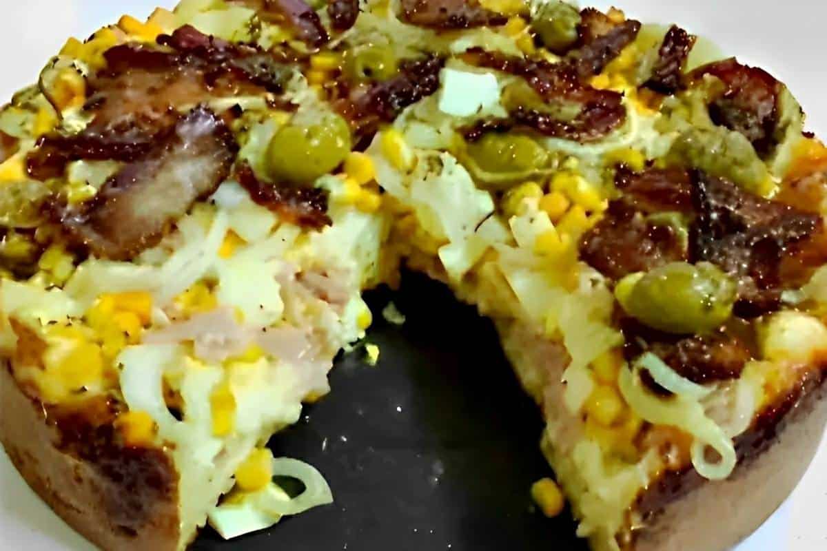Torta portuguesa de liquidificador fácil de fazer e perfeita para servir no lanche