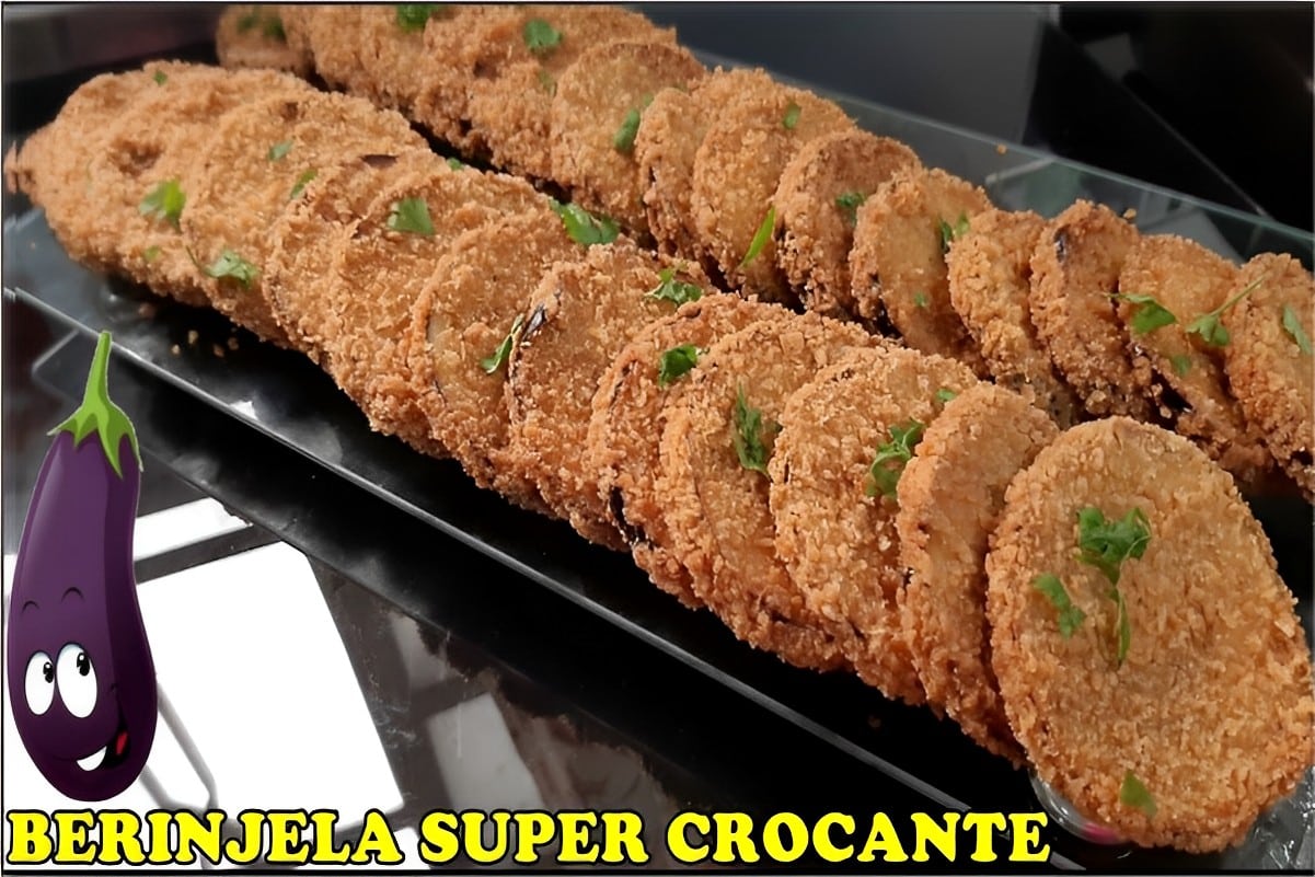 Berinjela empanada super crocante uma delícia para o seu almoço ou jantar