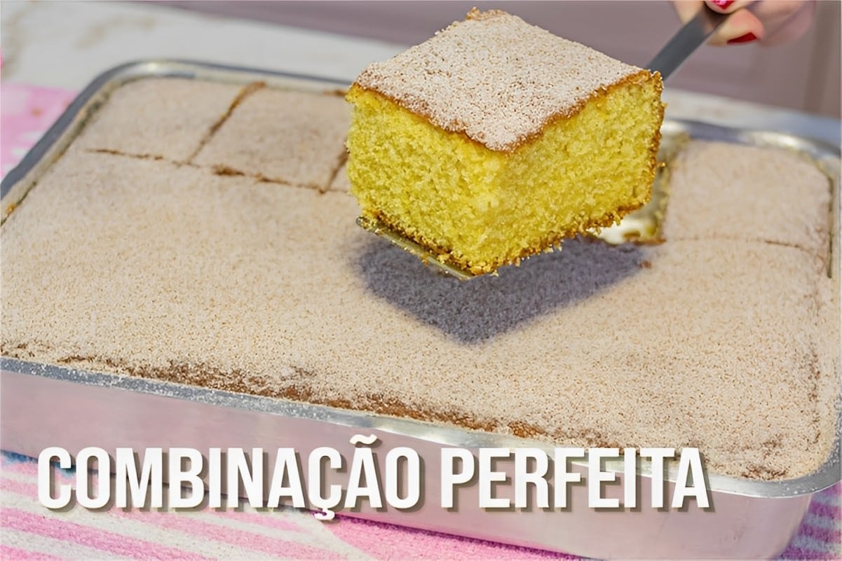Bolo de fubá da vovó aquele bolo delicioso e fofinho que deixa a casa toda com cheiro de infância