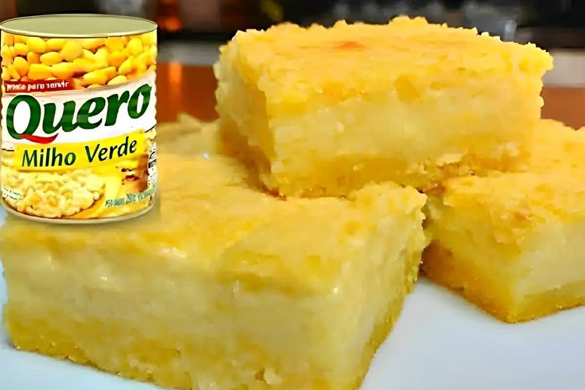 Bolo de milho cremoso de liquidificador muito simples e fácil é só bater os ingredientes e assar