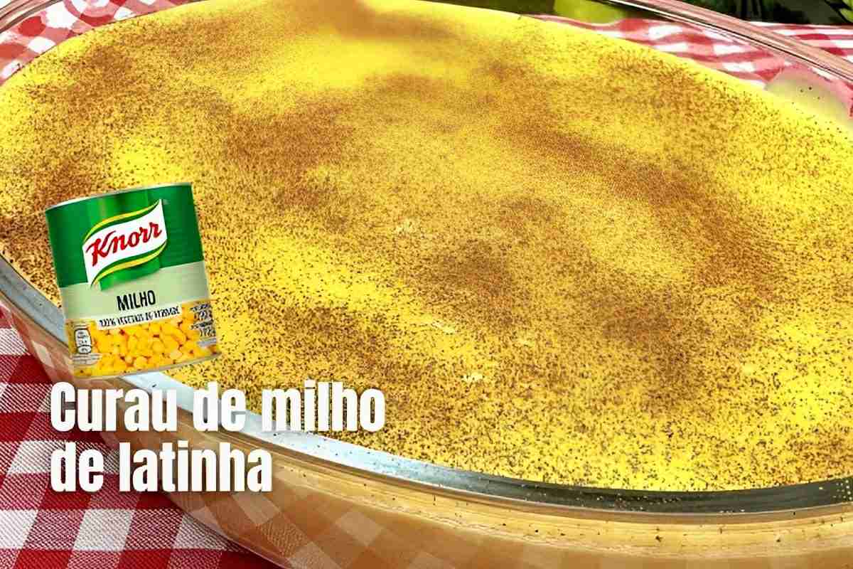 Curau de milho de latinha delicioso cremoso e muito fácil de fazer