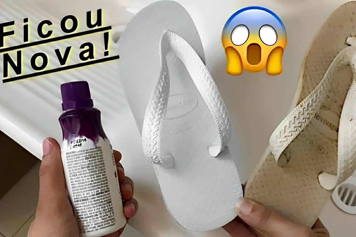 Misturinha para limpar chinelos e tênis brancos e deixá-los branquinhos como novos