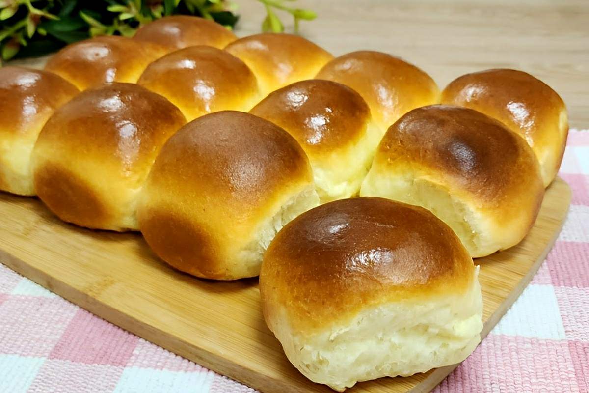 Pão 2 leites fofinho delicioso e perfeito para servir com frios geleias ou manteiga