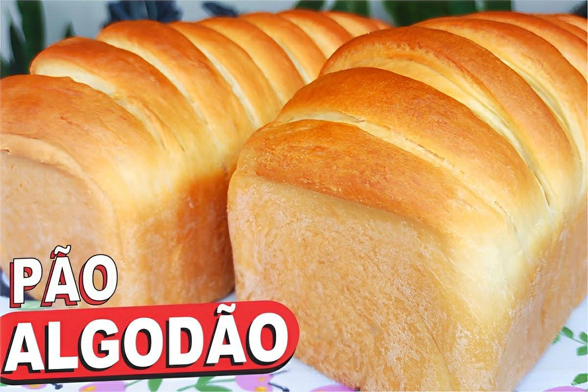 Pão de algodão ele tem esse nome porque fica leve e fofinho igual a um pedaço de algodão