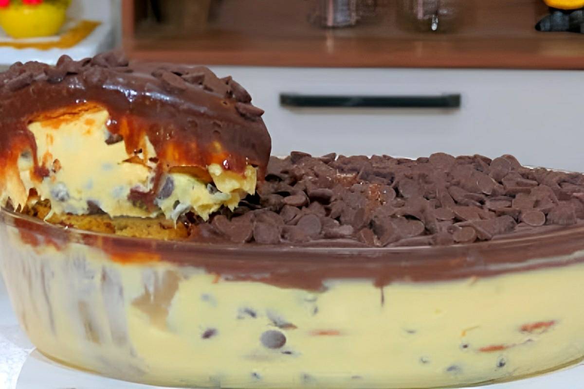 Pavê de bolacha maria com mousse de maracujá e chocolate a melhor combinação para o dia dos namorados