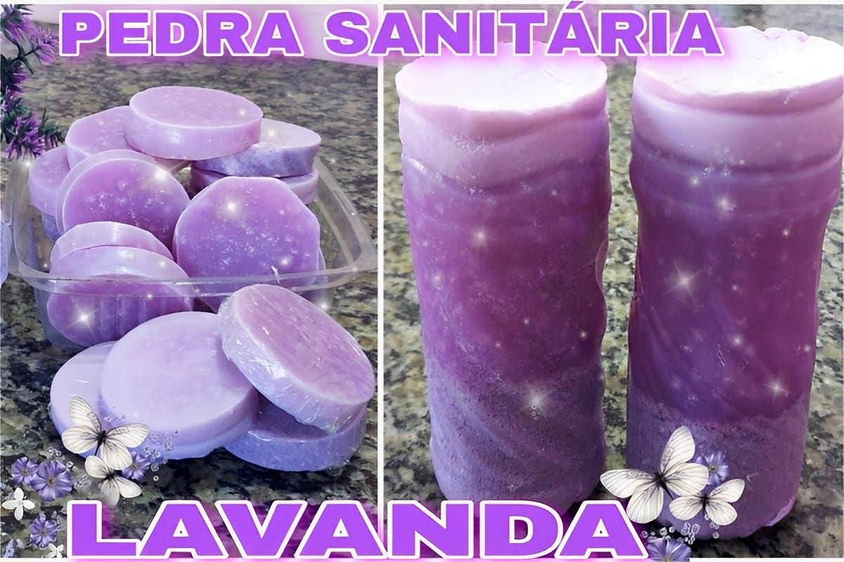 Pedra sanitária ou bloco sanitário para deixar seu vaso sempre limpo e perfumado