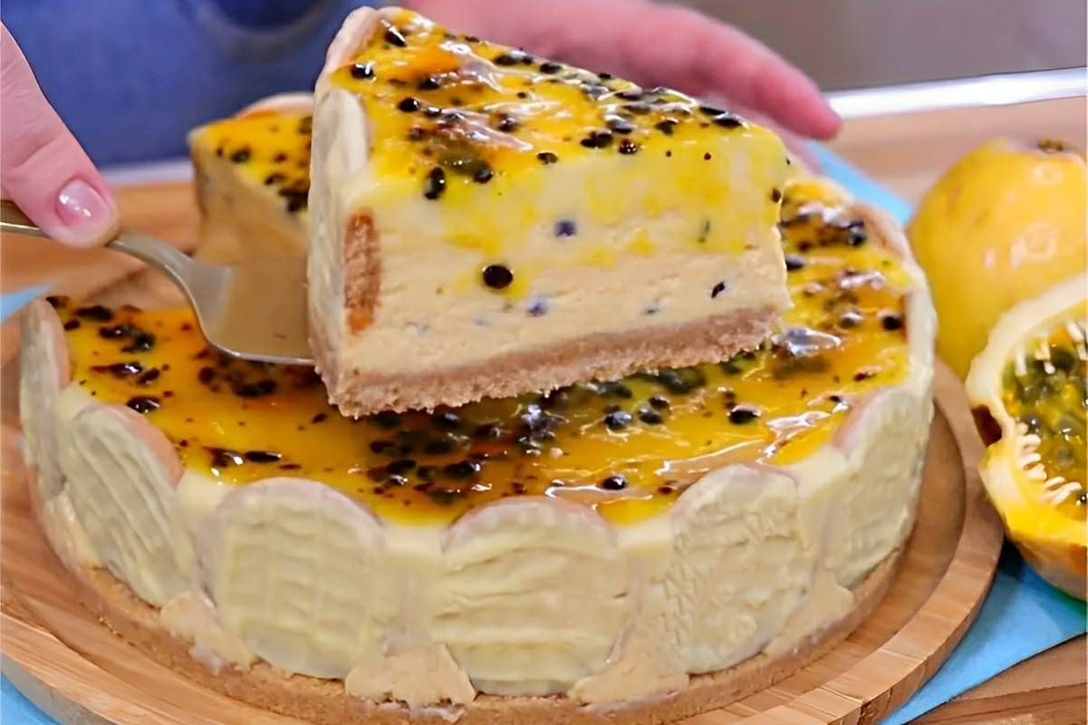 Torta mousse de maracujá fácil e deliciosa a sobremesa perfeita para o dia dos namorados