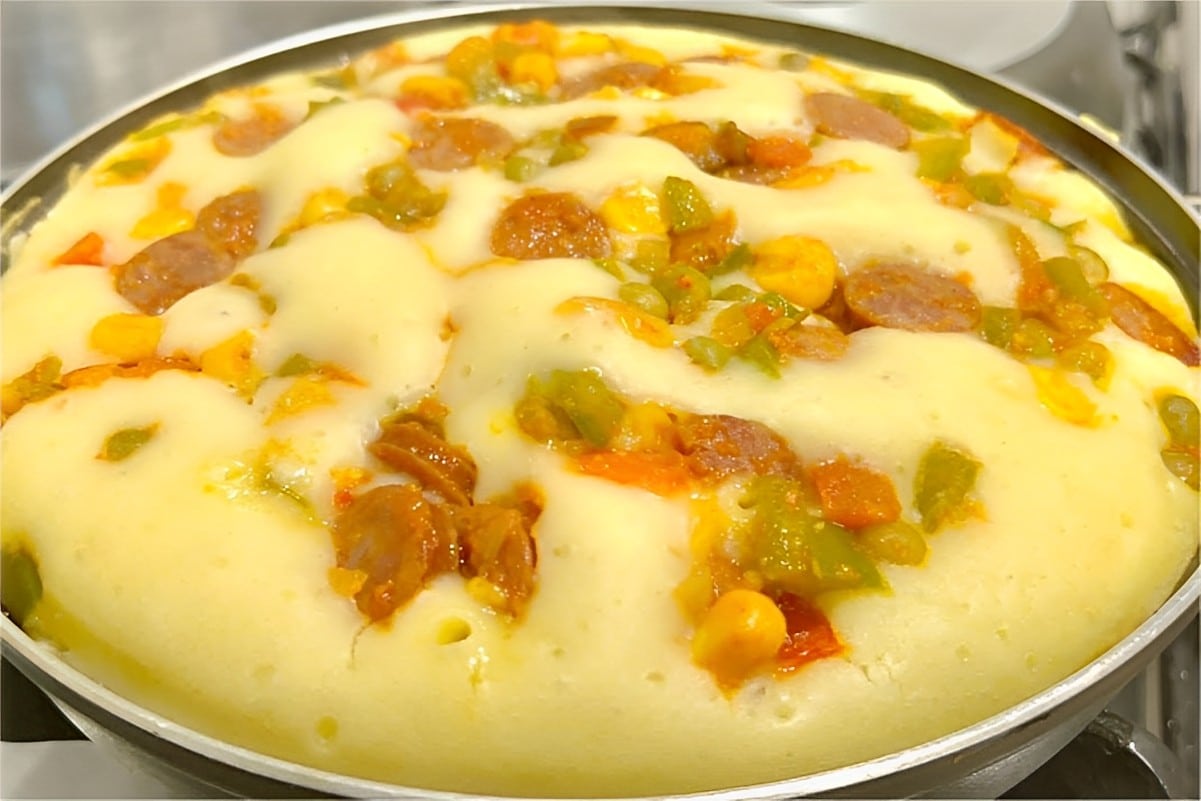 Torta salgada cremosa com massa de maisena na minha casa todo mundo adora