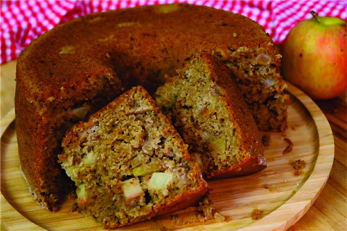 Bolo de maçã sem farinha muito fofinho delicioso e perfeito para o lanche da tarde
