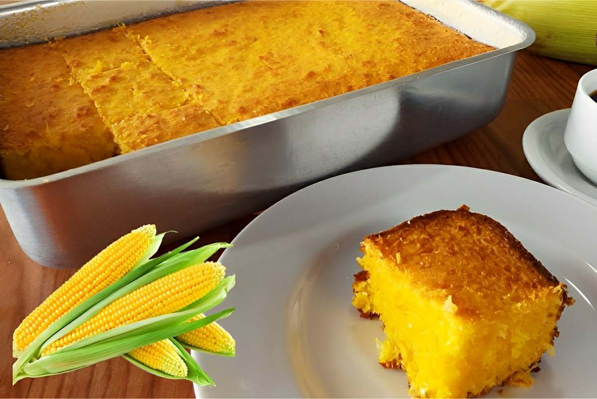 Bolo de milho original da fazenda sem fubá e sem farinha muito leve e saboroso
