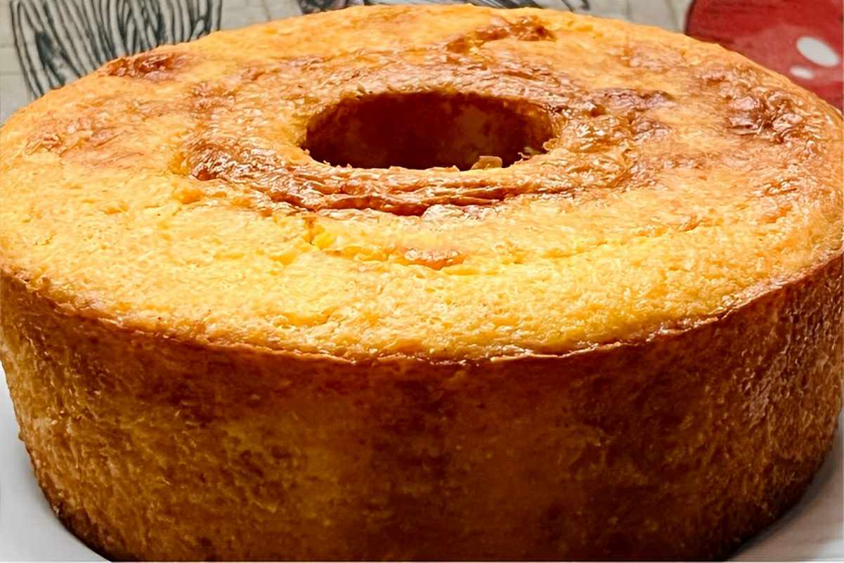 Bolo de milho com flocão e creme de leite muito fofinho saboroso e perfeito para o café