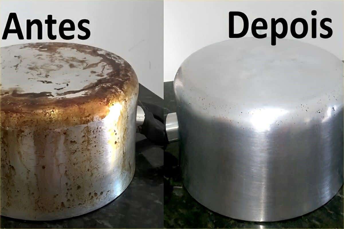Como limpar panela queimada de gordura usando 3 ingredientes simples que você tem em casa