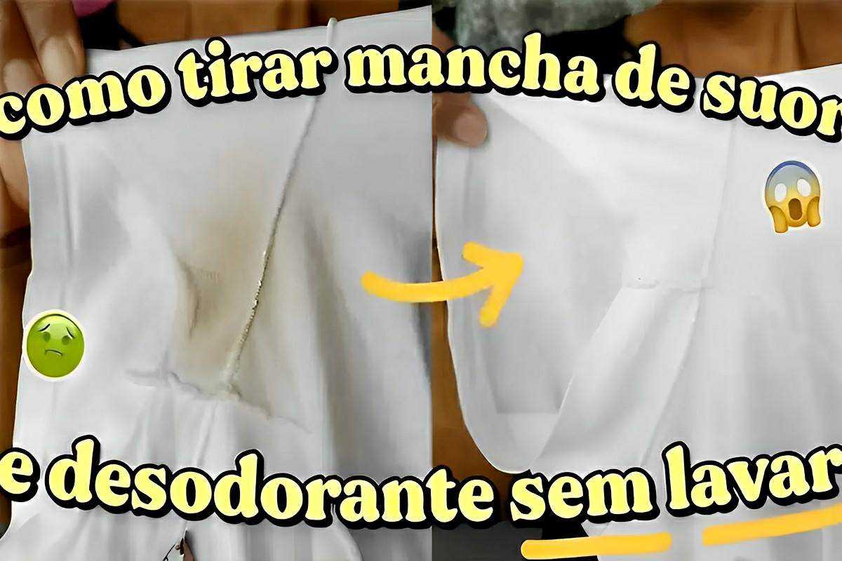 Como tirar manchas de desodorante e de suor das roupas usando apenas 2 ingredientes simples
