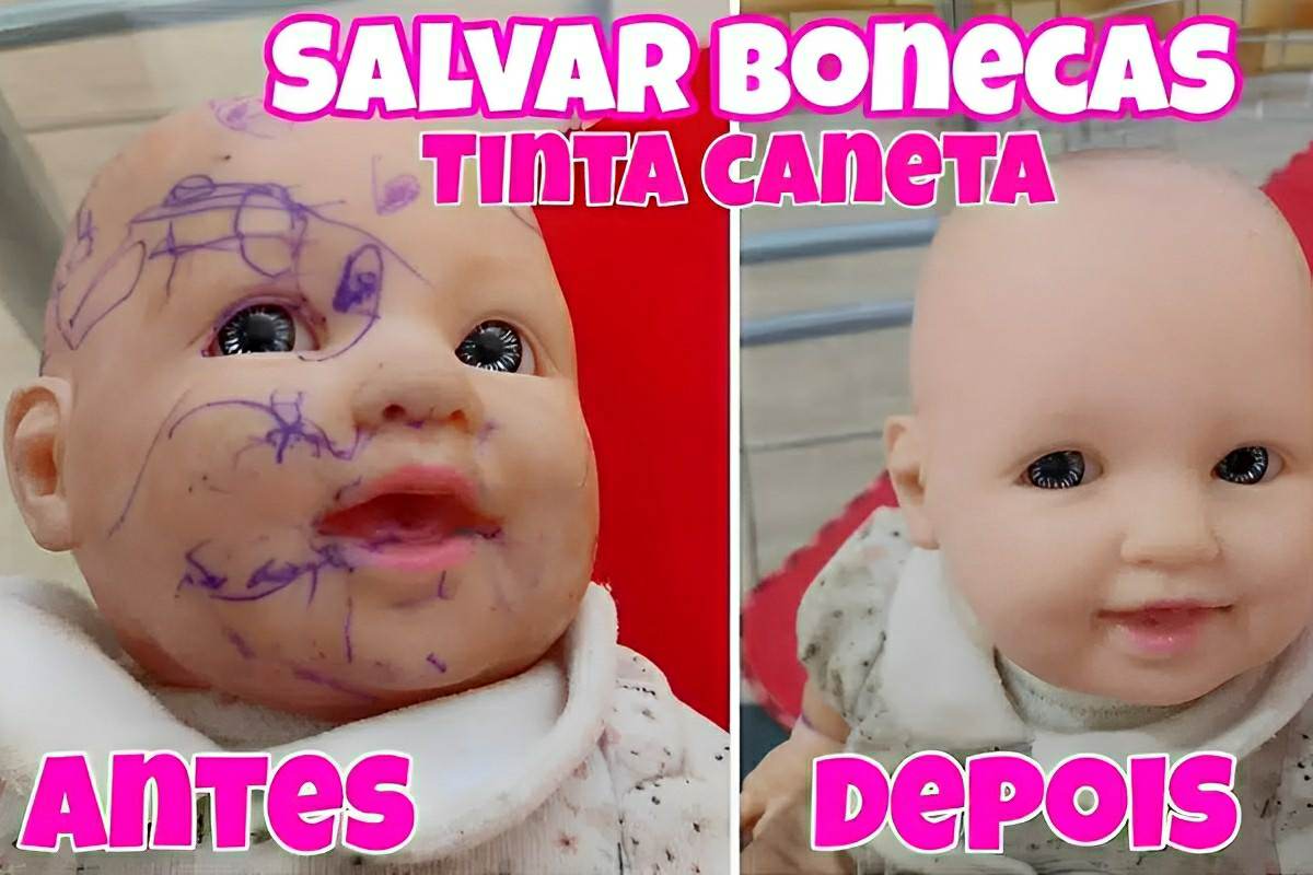 Como tirar rabiscos de bonecas e deixá-las como novas usando apenas um produto