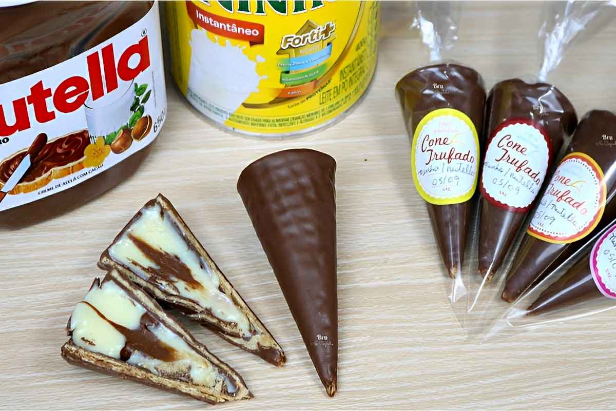 Cone trufado recheado para ganhar um dinheiro extra em qualquer época do ano