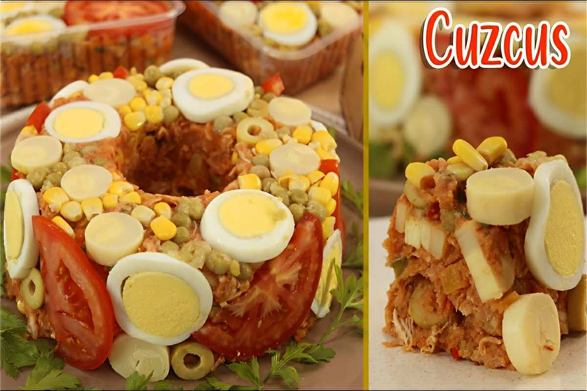 Cuscuz paulista de frango bem recheado e perfeito para servir em ocasiões especiais