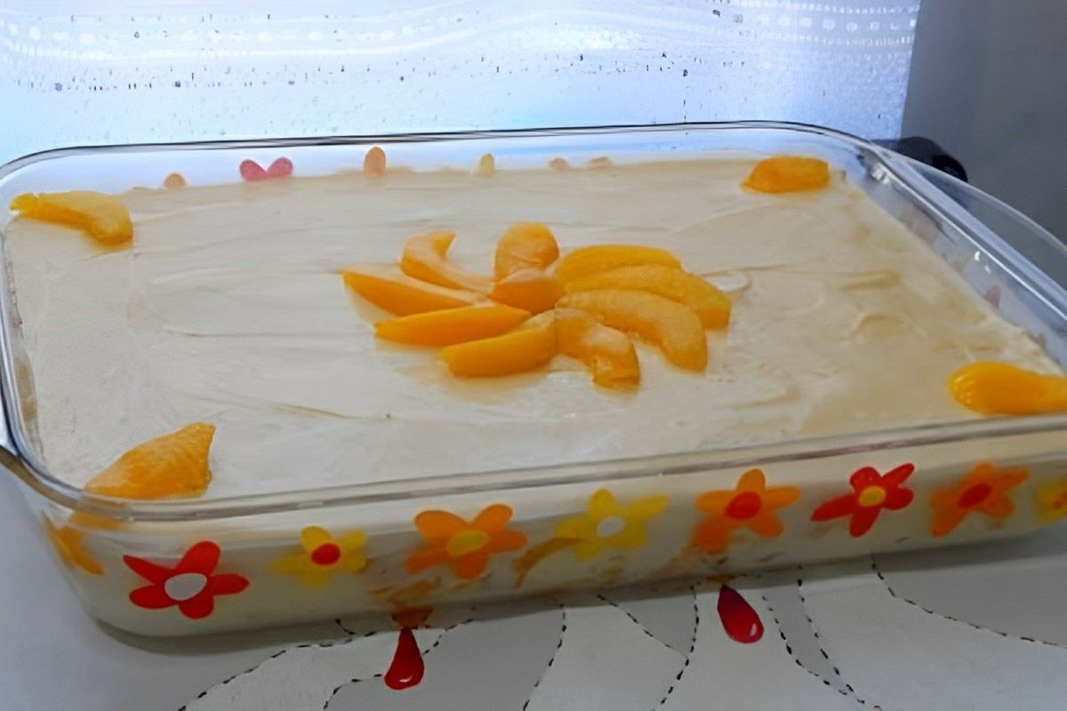 Gelado de pêssego uma sobremesa perfeita para o dia dos pais