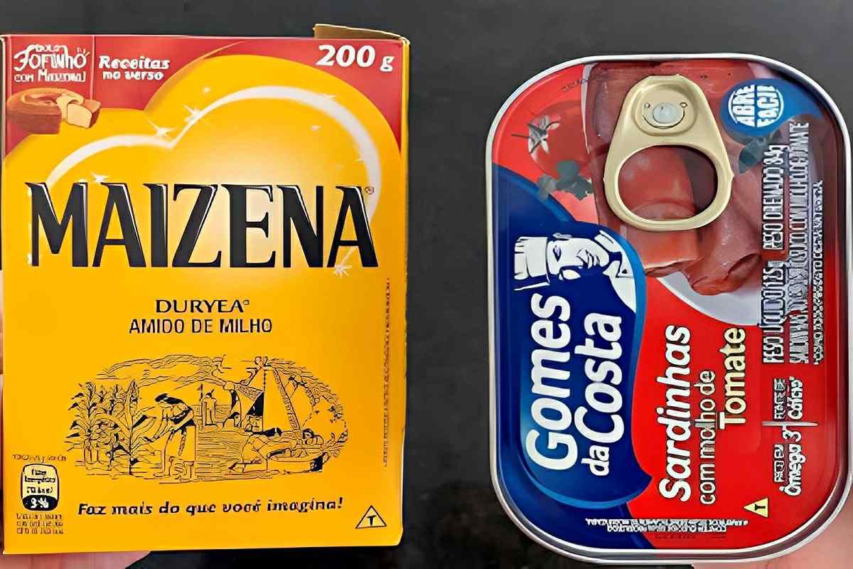 Misturei uma lata de sardinha com maisena e fiz um prato de rico para o jantar